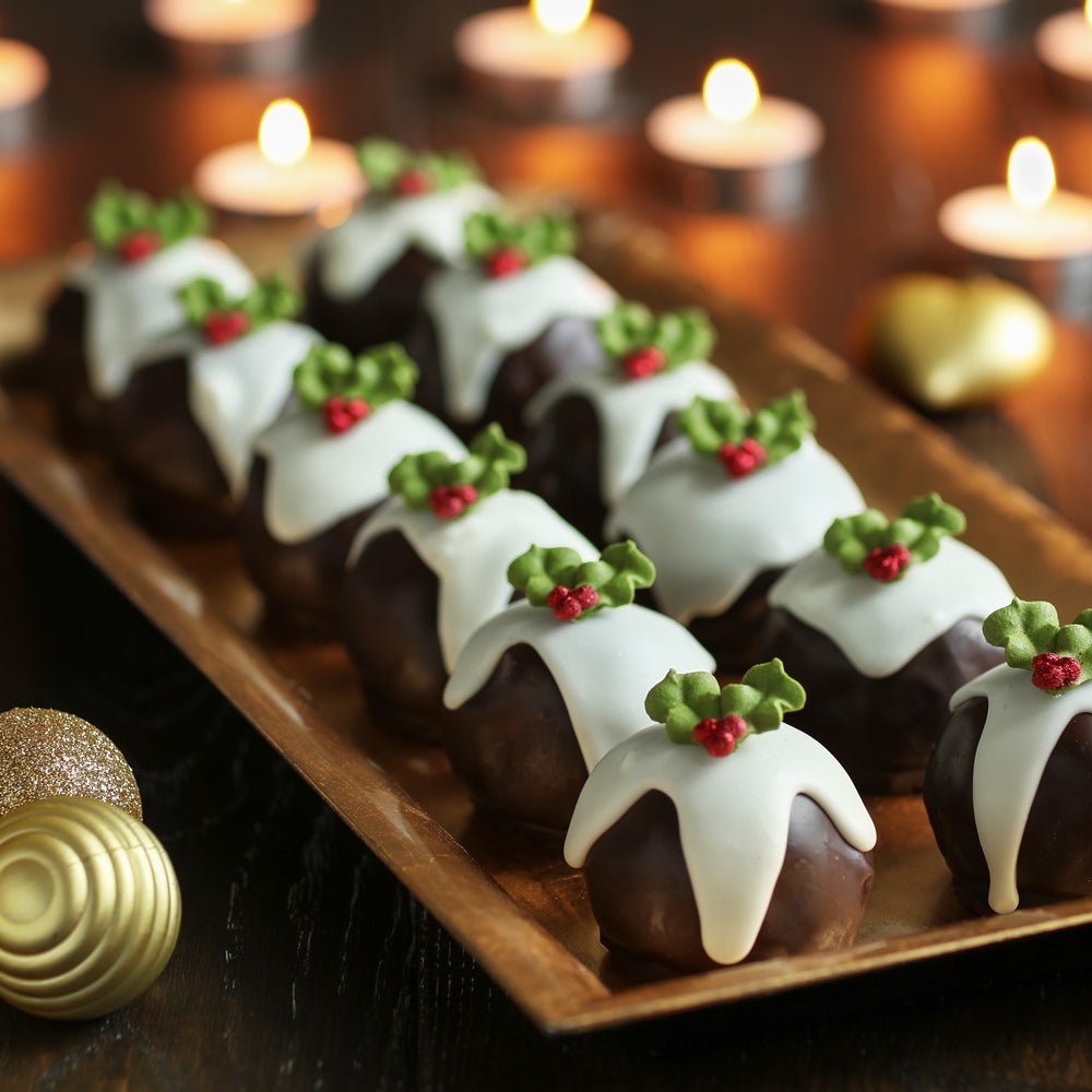Christmas Pudding Cake Pops