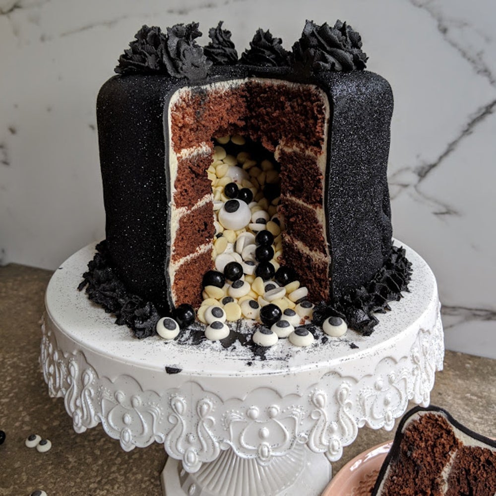 Halloween Trick or Treat Chocolate Piñata Cake