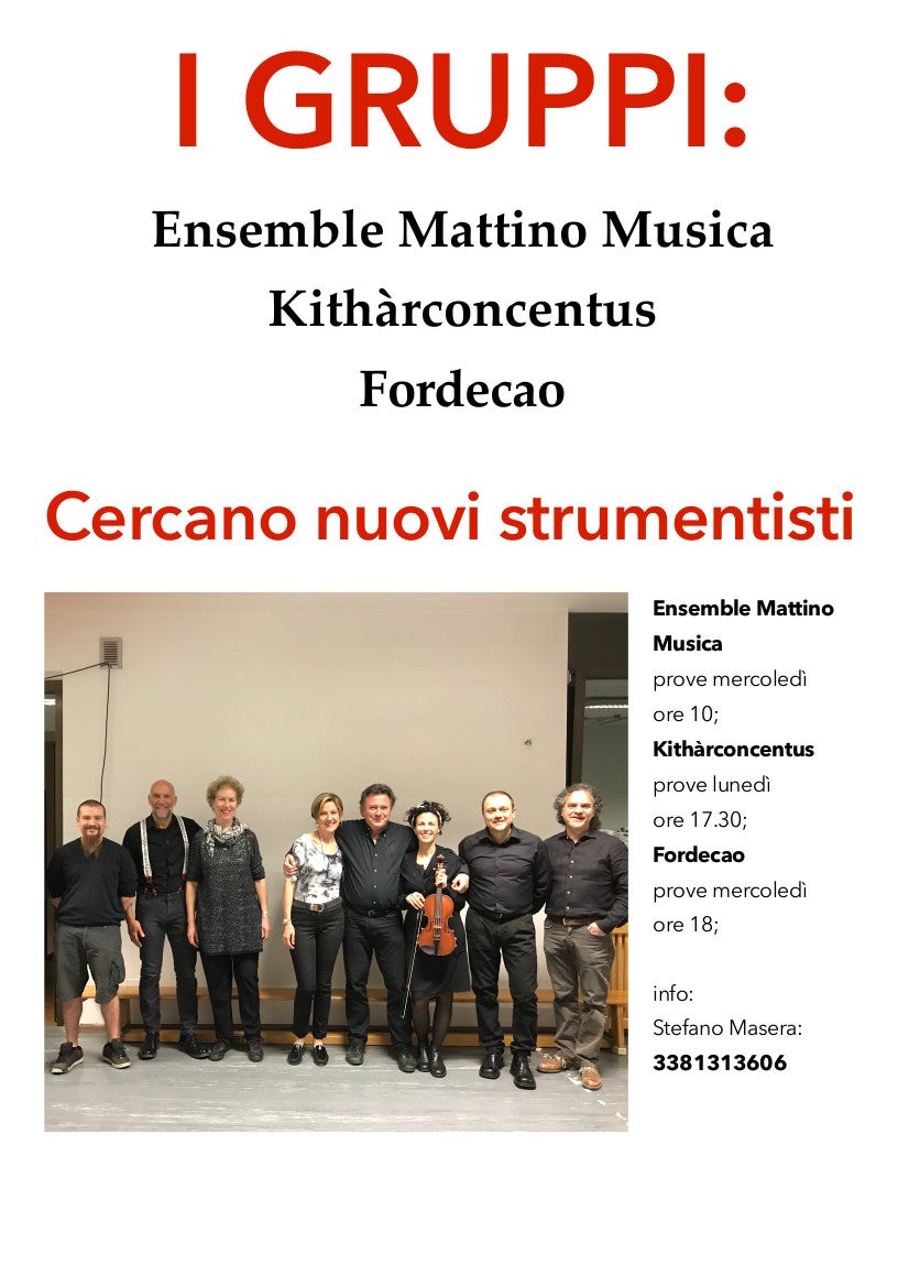 Volantino ricerca strumentisti (foto: Vivaldi)