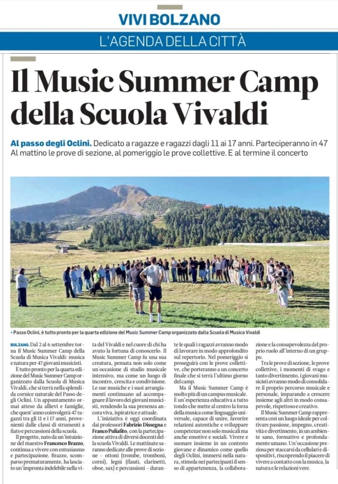 Articolo quotidiano Alto-Adige (foto: Vivaldi)