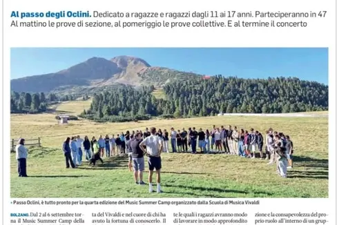 Articolo quotidiano Alto-Adige (foto: Vivaldi)