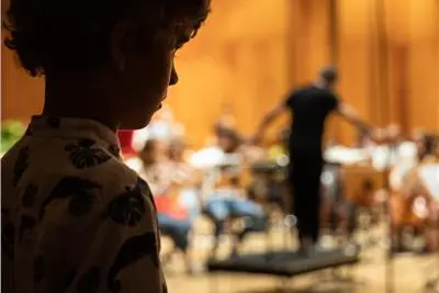 Bambino in sala concerto