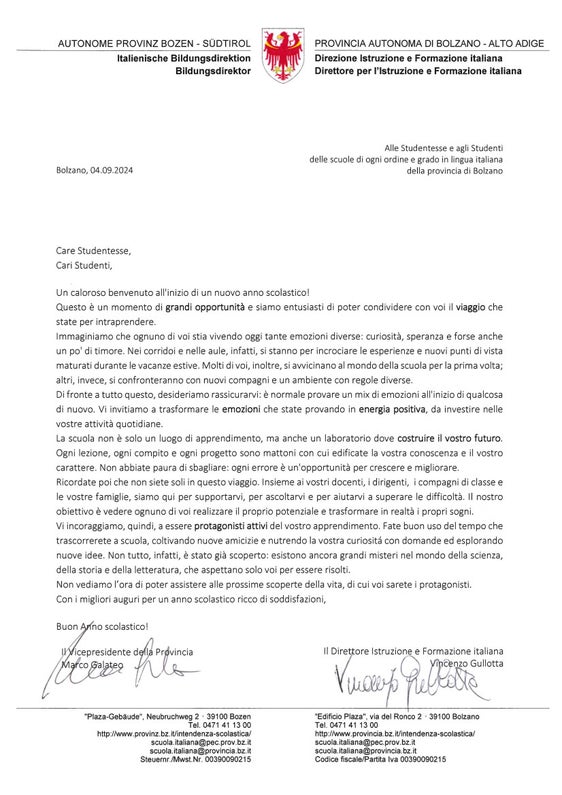 Saluti inizio anno circolare (foto: Vivaldi)