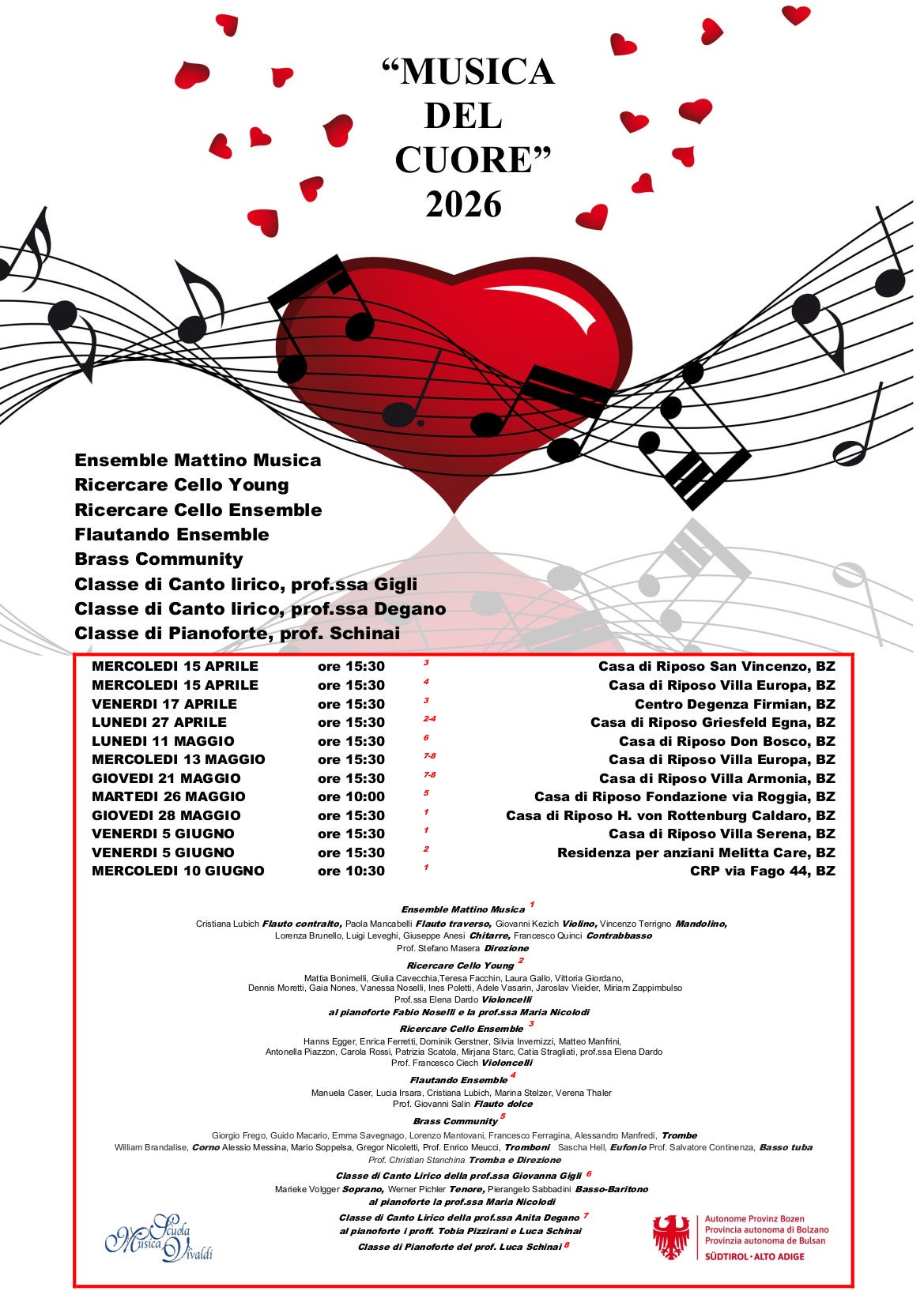 La locandina di Musica del Cuore 2026