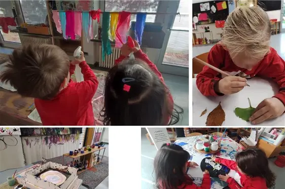 Atelier: spazio espressivo che consente di unire fantasia ed emozione attraverso l'uso di materiali