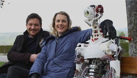 ben and Danielle with a robot