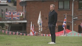Patrick Kielty on the Belvoir estate south Belfast. From BBC series 100 Years of Union - Copyright: Dragonfly TV