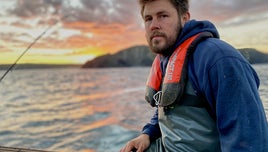 Man on a fishing boat, Cornwall, This Fishing Life, BBC series