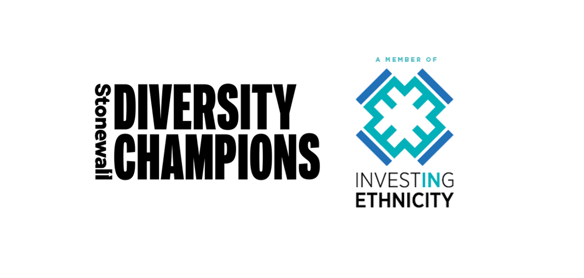 Stonewall diversity champions and investing in ethnicity logos