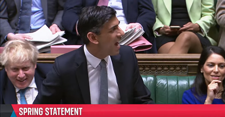 Rishi Sunak delivering Spring Statement in the House of Commons