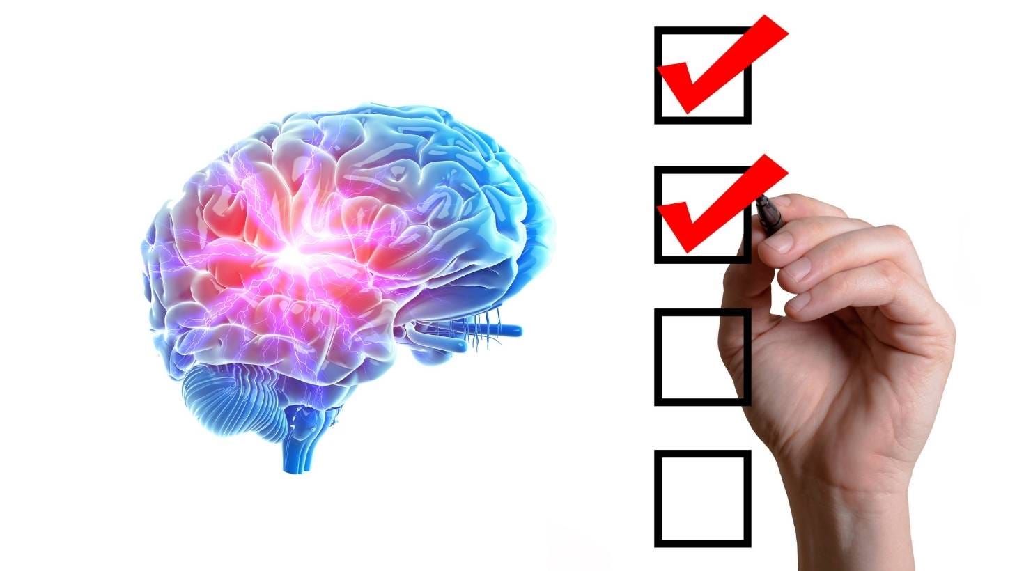 Image of a Brain and checklist