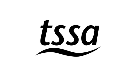 A black TSSA logo on a white background