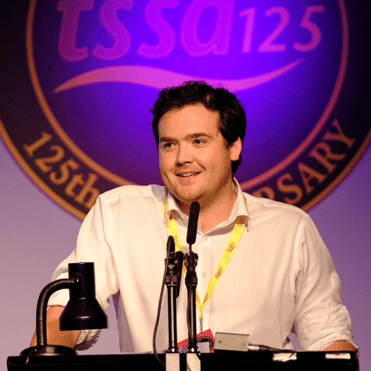 Eoin Coates ETF speaking at TSSA125 event