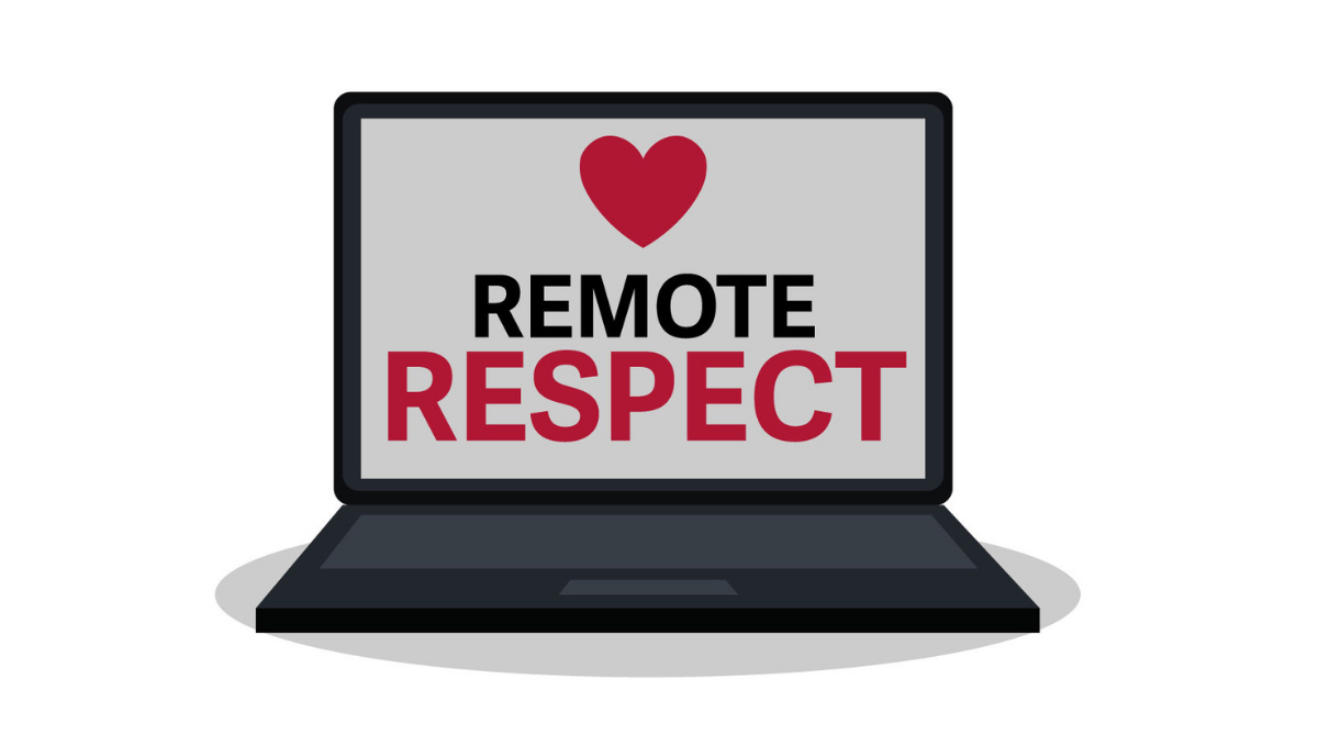 Remote Respect campaign logo showing laptop and heart