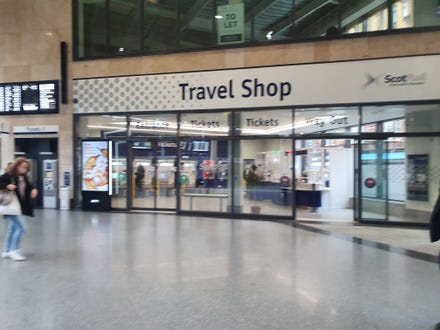 A ScotRail ticket office.