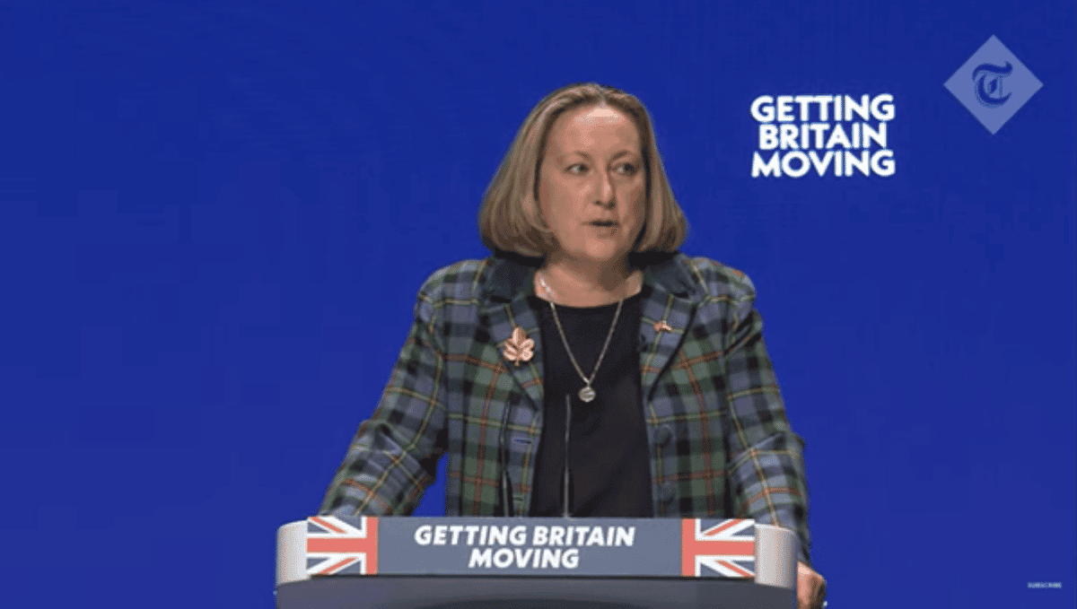 Anne-Marie Trevelyan speaking at Conservative Party Conference 2022