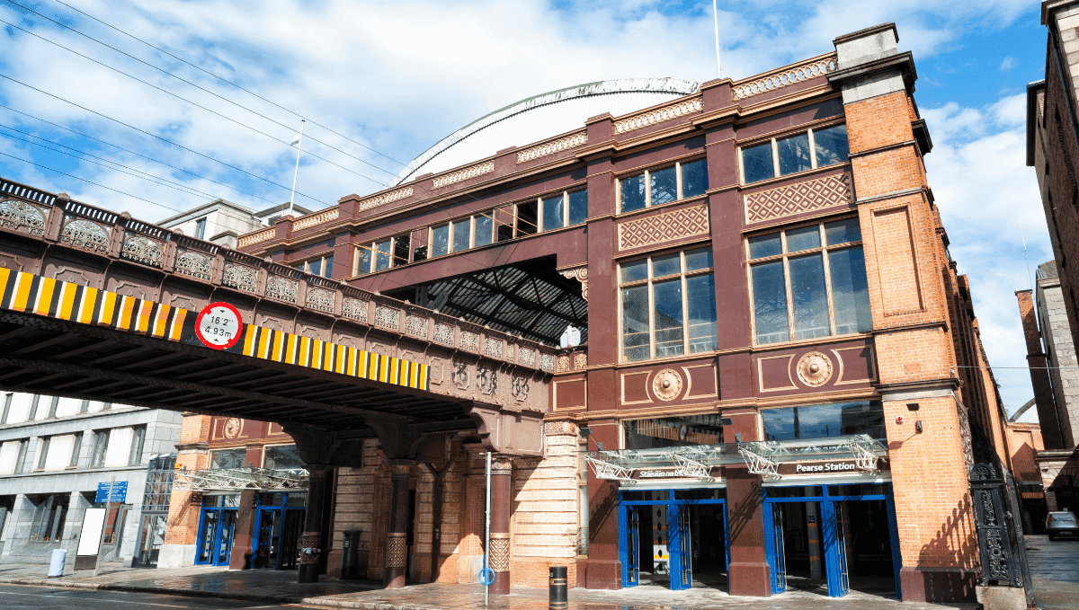 Dublin Pearse railway station and bridge, Dublin, Ireland