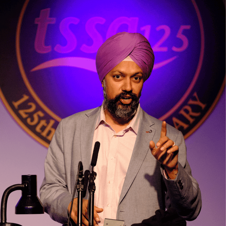 Tan Dhesi MP speaking at TSSA125 event