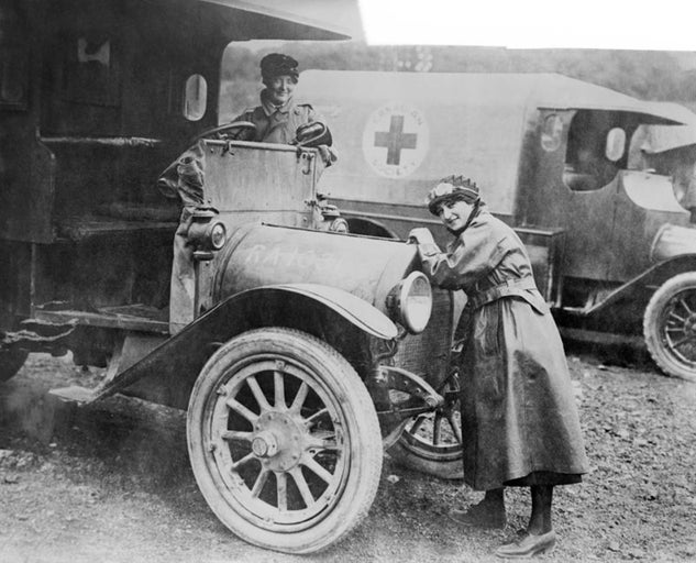 Nurses from the Voluntary Aid Detachment on the Western Front in France