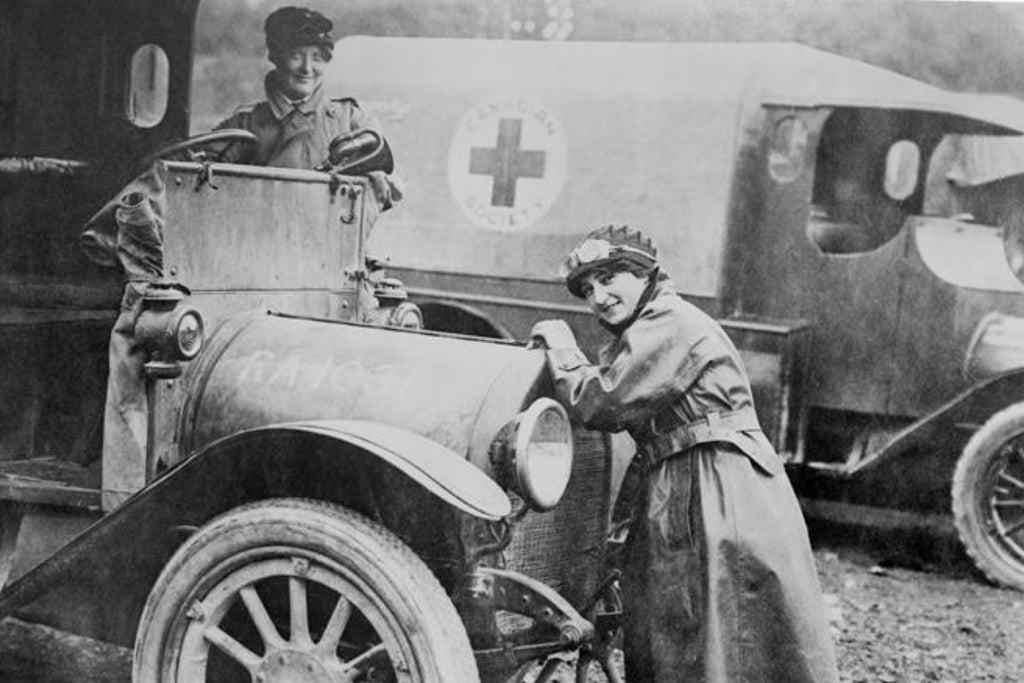 Nurses from the Voluntary Aid Detachment on the Western Front in France