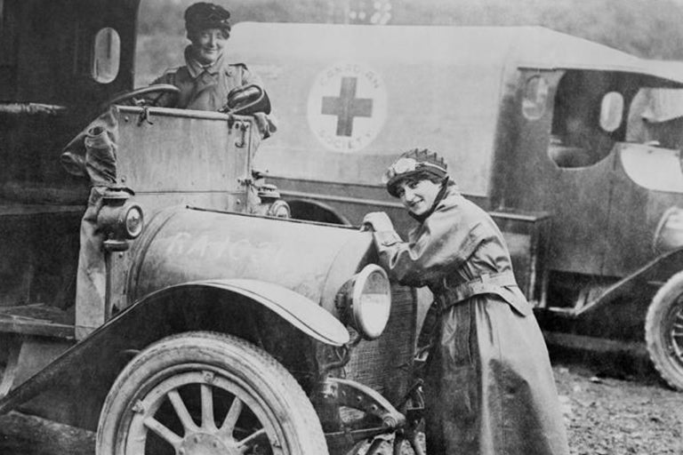 Nurses from the Voluntary Aid Detachment on the Western Front in France