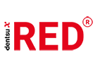 RED dentsu X logo