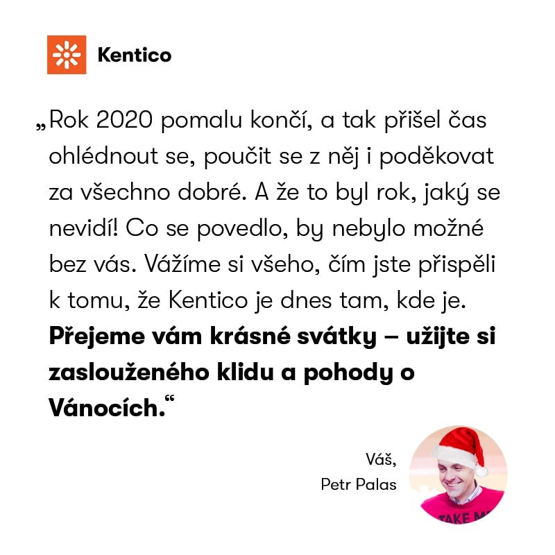 Kentico přání Petr Palas 2020