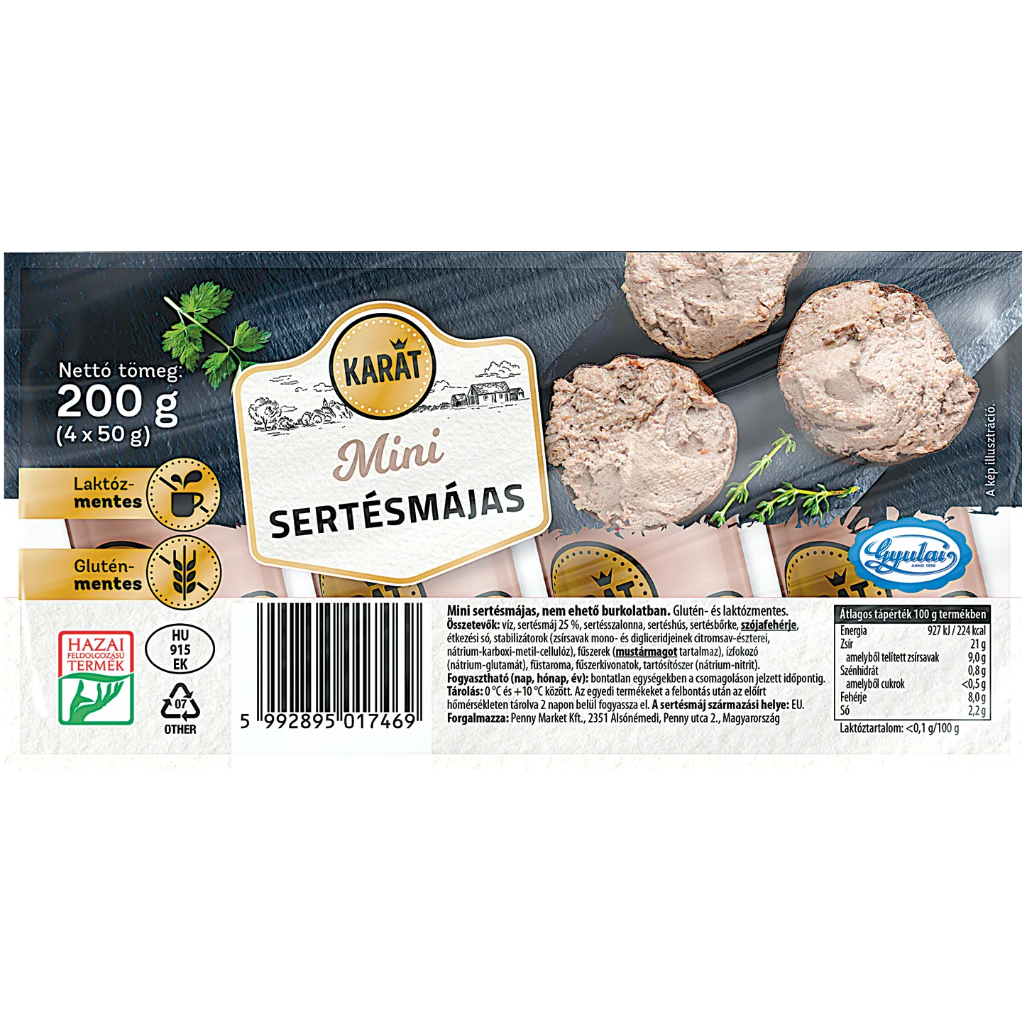KARÁT MINI SERTÉS MÁJAS 4X50G
