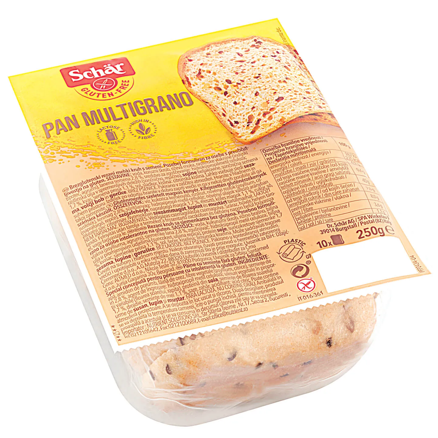 SCHAR GLUTÉNMENTES MAGVAS KENYÉR 250G