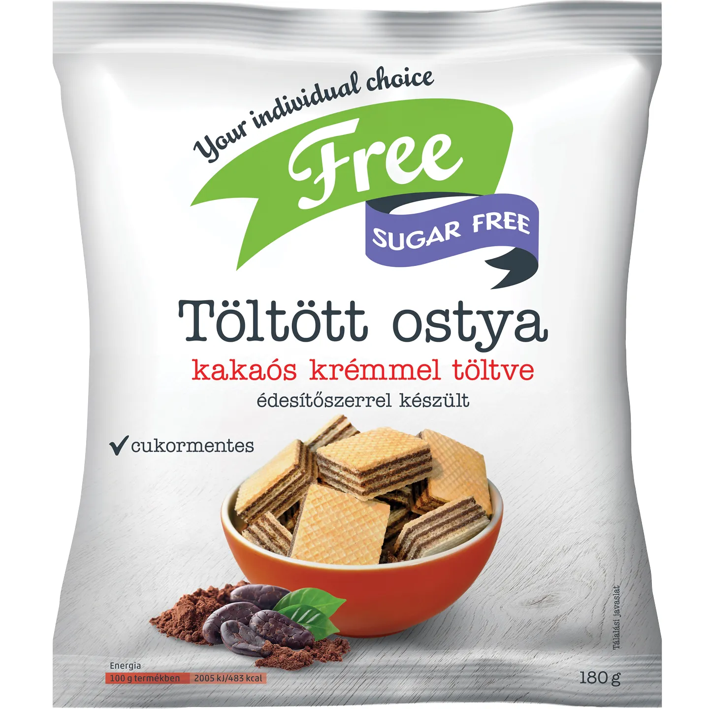 FREE CUKORMENTES KAKAÓS OSTYA 180G