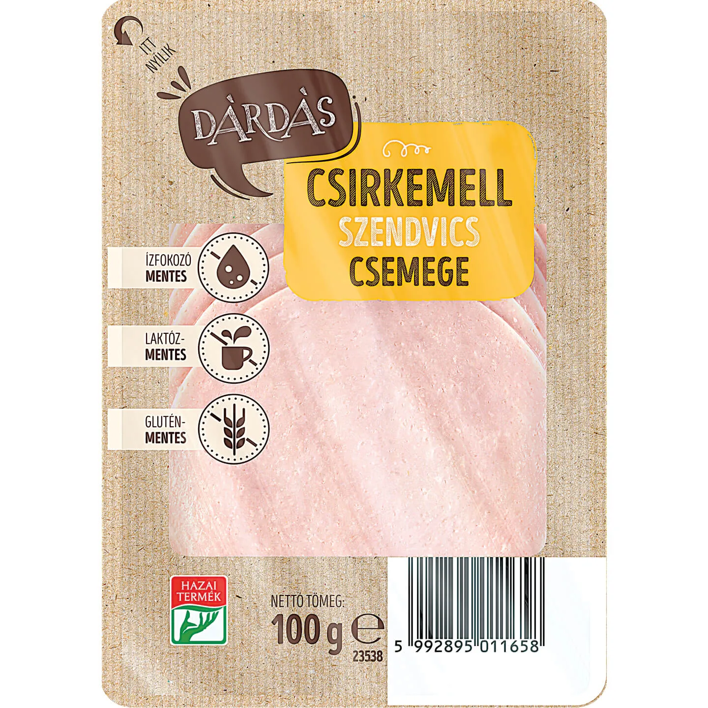 DÁRDÁS CSIRKE MELL SZENDVICS CSEMEGE 100G