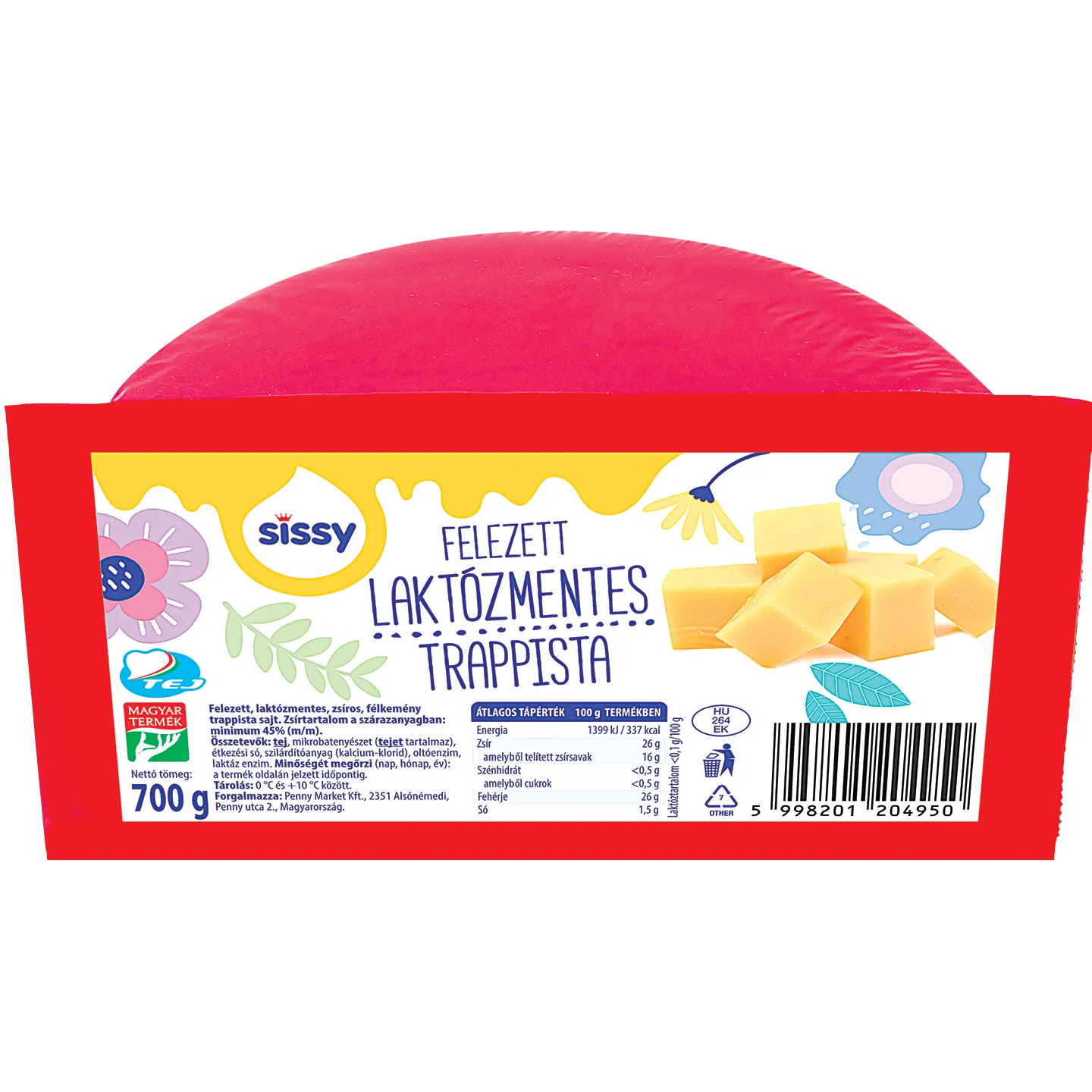 SISSY LAKTÓZMENTES TRAPPISTA 700G