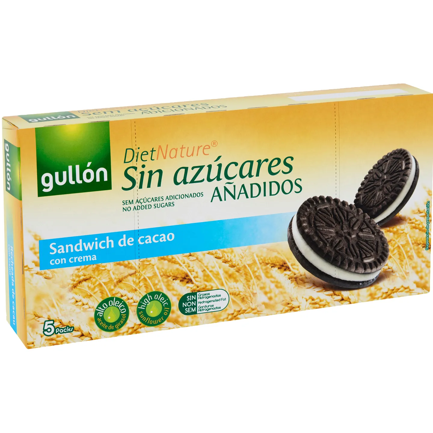 GULLÓN HOZZÁADOTT CUKOR NÉLKÜL KAKAÓS KEKSZ 210 G
