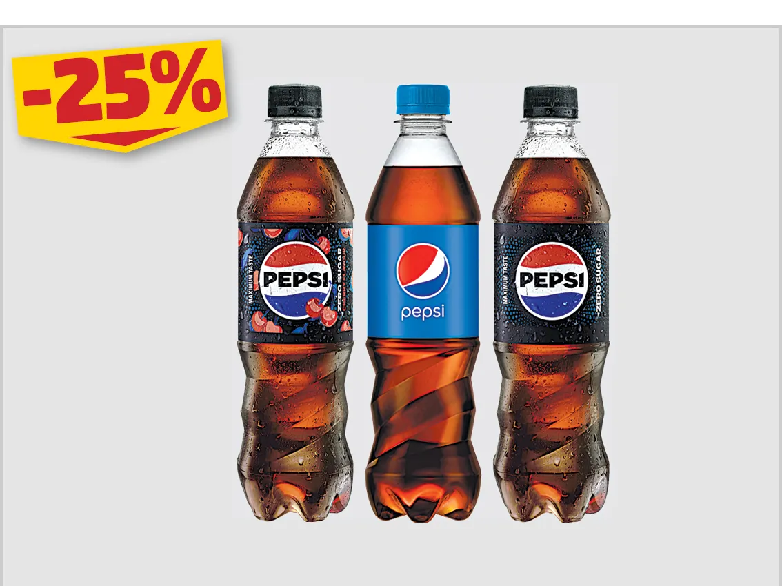 PEPSI ITALOK 0,5 L, 399 Ft helyett 299 Ft