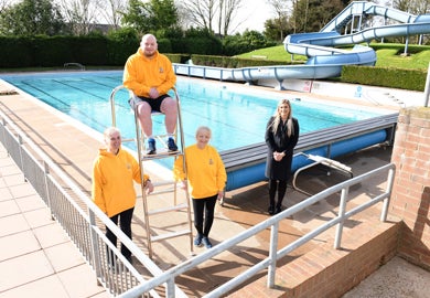 Lifeguards at Haltwhistle pool