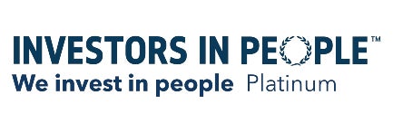 Investors in People Platinum award logo. 