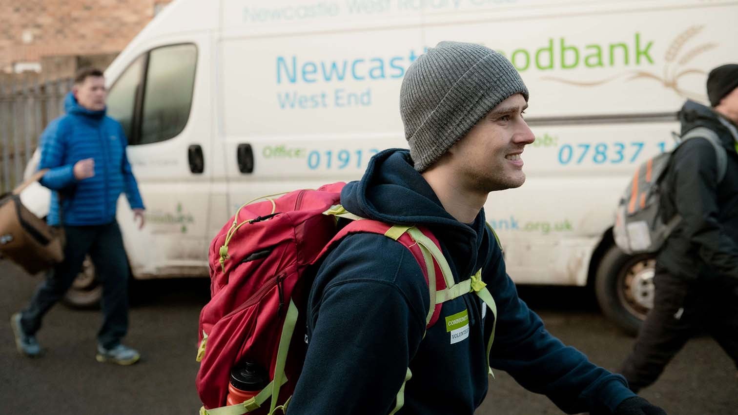 Sean Rainbow, a Newcastle Building Society employee on a charity hike. 