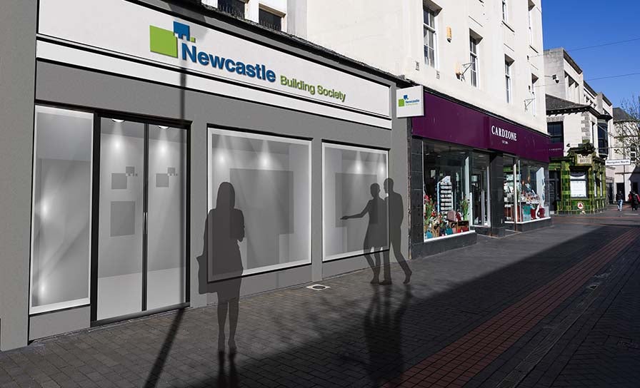 Artist's impression of what the new Newcastle Building Society's Middlesbrough branch.