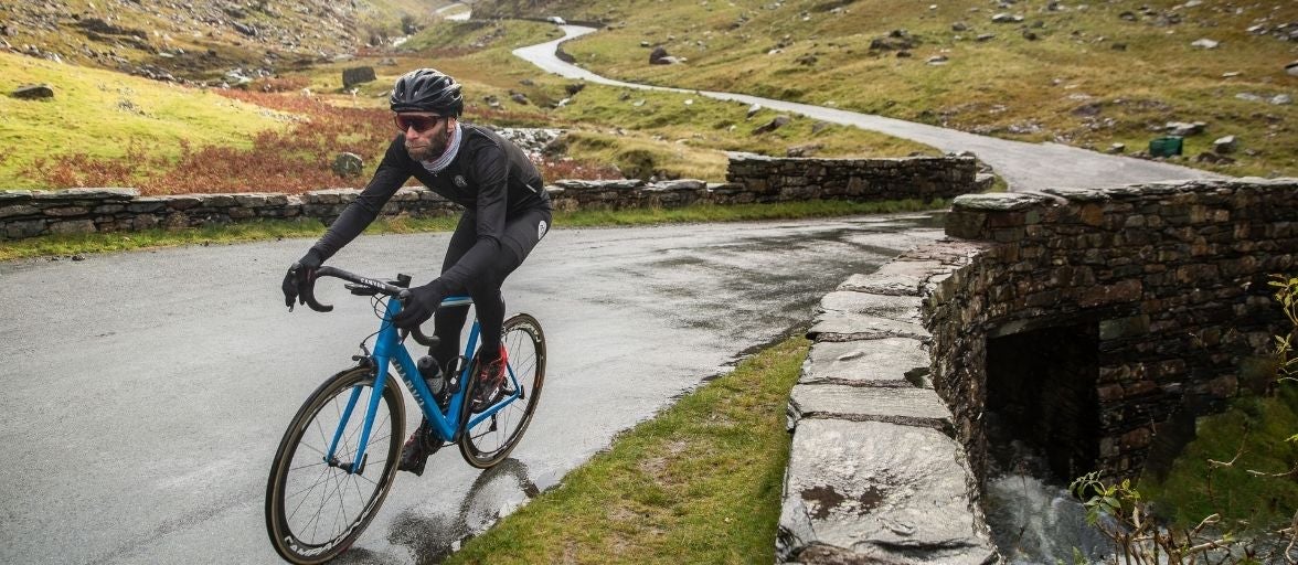 Colleague, Dean Madden during cycling challenge