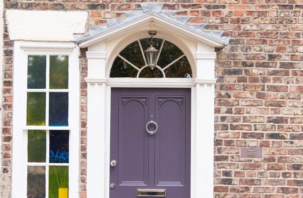 A purple door in Durham