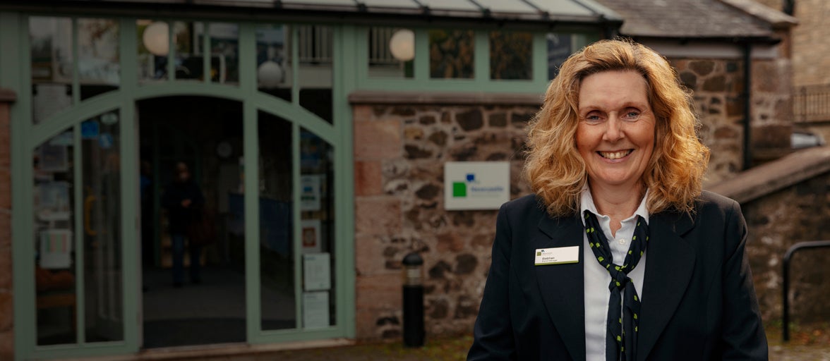 Siobhan, Wooler Branch Manager, outside our Wooler branch.