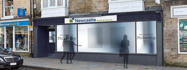 An image of what the new Pickering branch will look like. Showing outside of the building on the high street.