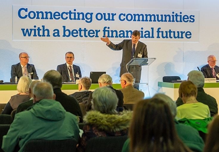 James Ramsbotham CBE DL at the Newcastle Building Society 2022 AGM.