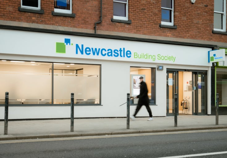 Exterior of Newcastle Building Society branch