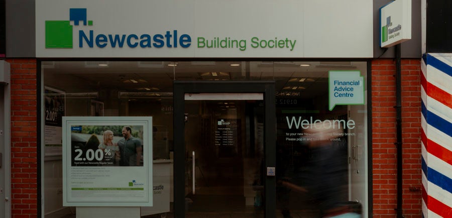 Exterior photo of Newcastle Building Society, North Shields branch.