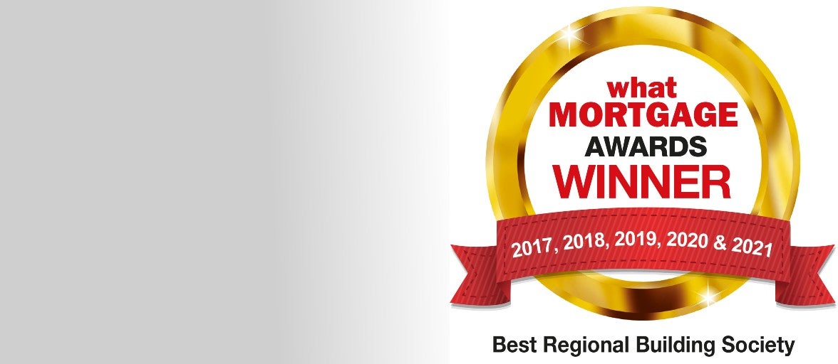 What Mortgage Awards Winner, 2017 to 2021, Best Regional Building Society logo.
