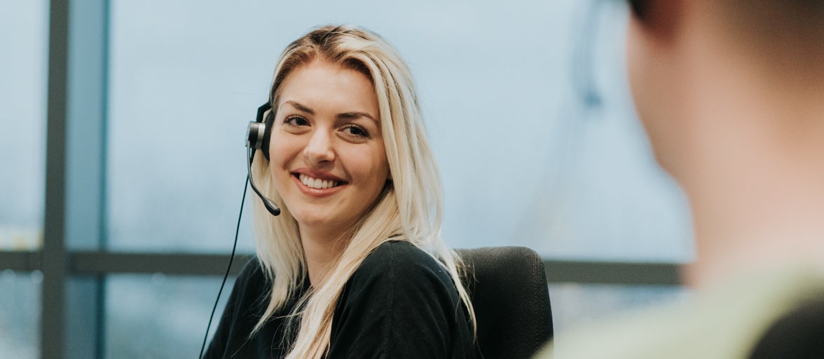 Colleague smiling at work 