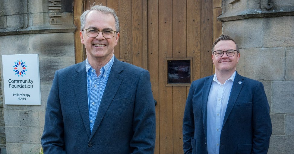 Andrew Haigh, chief executive of Newcastle Building Society and Rob Williamson, chief executive of Community Foundation Tyne and Wear