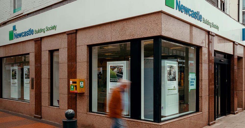 Exterior photo of Newcastle Building Society, Sunderland branch.