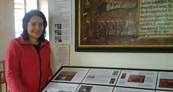 Feilerisches Epitaph von 1761. Foto Dorfmuseum Gufidaun